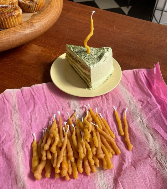 Bees wax cake candles